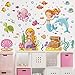 Produktbild Bilderwelten Wandtattoo Meerjungfrau - Unterwasserwelt Set Wandtattoo Wandsticker Kinderzimmer Illustration, Größe: 30cm x 45cm
