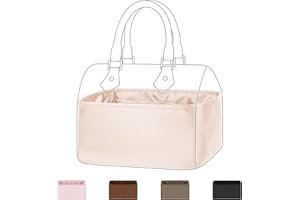 DGAZ Handtasche Tasche Organizer, Seide Innentaschen für LV Speedy Nano/20/25/30/35/40/45 Tasche, Leicht Handtaschenorganisator für Handtasche (Craie, Speedy 20)