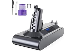 VUNZO 6000mAh Batteria per Dyson V10,SV12 Batteria di Ricambio per Dyson V10 Animal/ V10 Absolute/ V10 Motorhead Fluffy Aspirapolvere