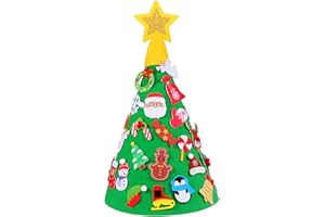 SUPVOX DIY Felt Tree with 29PCS Ornaments Kids Handmade Xmas Education Toy for Home Party Decor