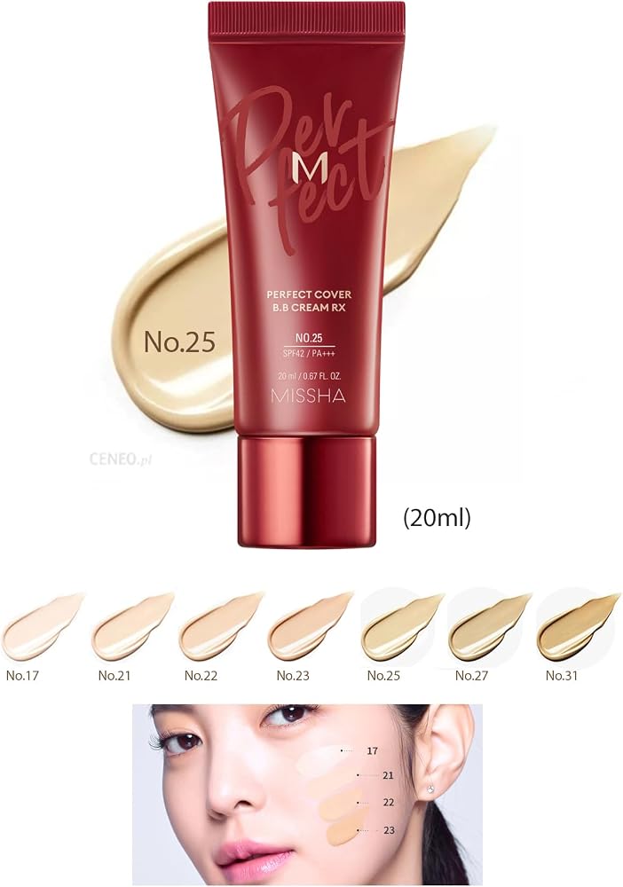MISSHA Yüksek Kapatıcı ve Cilt Bakım Etkili Yeni Nesil BB Krem SPF42+++ M Perfect Cover BB Cream RX (No.25)