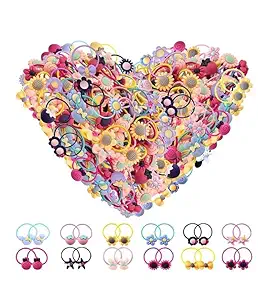 10 pairs Baby Hair Ties for Toddler Girls - 20 Pcs Small Toddler Hair Ties Ponytail Holders Baby Girl Hair Accessories for Infants Kids Hair Bands