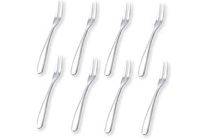 WYFCR 8 Fourchette à Fruits, Fourchettes à Dessert, Salade, Apéritif, Ensemble De Petites Fourchettes à Gâteau, Fourchettes à Cocktail, Pour Familles, Restaurants, Bistrots Et Bars