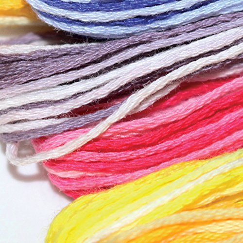 150x8m Stickgarne Stränge Wolle zum Sticken von Kurtzy - 2