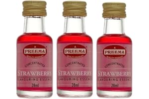 GENERIC Preema Strawberry Flavouring Essence 3X28ml Small Size Premium Quality