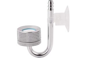AILOVA Aquarium Atomiseur Système Diffuseur, Aquarium CO2 Diffuseur Dioxyde de Carbone Réacteur Aquatique Eau Plantons pour Poissons d'Aquarium Réservoir (Argent)