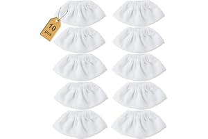 SGIZOKU Microfibre Cloth Covers for EasyFix SC 2, SC 3, SC 4, SC 5 Steam Cleaner Accessories, Microfibre Cloth Cover Pads (White-10)