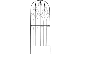SCENDOR GARDEN Treillis 180 cm x 65 cm x 1,6 cm Métal Matériau de Haute Qualité Résistant à la Rouille Structure pour Plantes Grimpantes Vignes Fleurs Élégant Jardin Rosiers Vignes