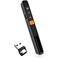 Wireless PowerPoint Presentation Clicker Remote, 2 in 1 Type C and USB A RF 2.4GHz PPT Presentation Presenter Laptop Clicker Pointer Slide Advancer with Hyperlink Volume Control