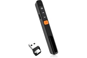 LNGOOR Wireless PowerPoint Presentation Clicker Remote, 2 in 1 Type C and USB A RF 2.4GHz PPT Presentation Presenter Laptop Clicker Pointer Slide Advancer with Hyperlink Volume Control