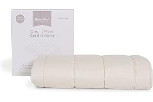 The Little Green Sheep Organic Wool Cot Bed Duvet for Toddlers - Hypoallergenic and Naturally Temperature Regulating - 120 x 140cm
