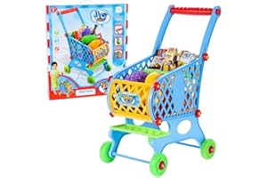 unbekannt HUKITECH - Carrello per la spesa XXL per bambini, molto contenuto, per la spesa, per il supermercato, gioco di famiglia