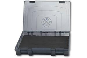 LMAB Angelbox EVA Tackle Box - mit Schaumstoff Einlage - 4 Größen, Kleinteilebox Angeln, Angelhaken Box, Angelboxen für Zubehör, Tacklebox, Aufbewahrungsbox Angeln, Köderbox Angeln, Angelzubehör