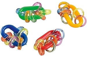 Parrot Essentials Chain Link Rattle Foot Parrot Toy for Small and Medium Pet Birds - Pack of 4