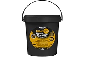 LAVA-LITE SpheriClay LECA Clay Pebbles, 5-8mm, enhance plant root contact and surface area for hydroponic growing. Ideal for orchids, semi-hydro, houseplants, and drainage (2.5 Litres)