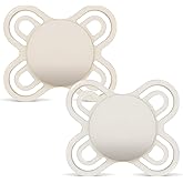 MAM Perfect Pacifier for Newborns 0-2 Months, Neutral Matt, 2 pcs | With MAM Extra Thin and Flexible Soft Silicone Teat, Easy
