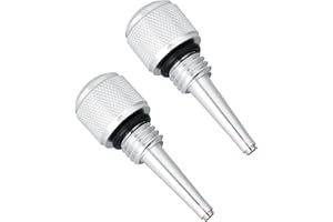 TOYMIS 2 Stück 55201 Magnetischer Ölmessstab für Wechselrichter-Generatoren, Silber Aluminium Magnetischer Oil Dipstick Ersatz mit Gummiringen Kompatibel mit Wen/Predator/Yamaha