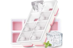 Große Eiswürfelbehälter mit Deckel, FURNSII 2 Stück Grosse Eiswürfelform Eckig aus Silikon BPA Frei, Stapelbar Ice Cube Tray Eiswürfel Form für Bier Cocktails Whisky Getränke
