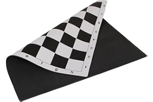 Échiquier professionnel Chess and games shop Muba - Standard - Vinyle enroulable - Carré de 5,7 cm - Noir - 1 joueur - Âge 12+