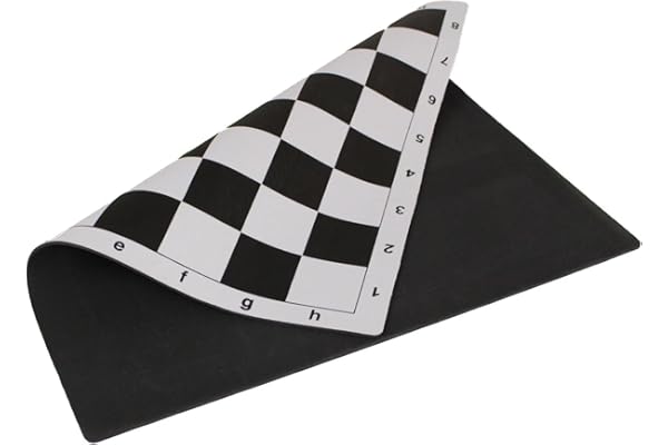 Échiquier professionnel Chess and games shop Muba - Standard - Vinyle enroulable - Carré de 5,7 cm - Noir - 1 joueur - Âge 12+