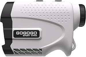 Gogogo Sport Vpro Telémetro Golf 1097 M(1200 Yardas) con Pendiente Off/ON, Magnético Medidor Laser con Focus Ring 6X Aumento para Vibración de Bloqueo de Bandera, Escaneo, Velocidad, sin AAA Batteria