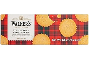 GENERICO Walkers Stem Ginger Shortbread - 175 gr - Biscotti al burro e zenzero
