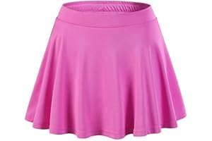 Aiihoo Mädchen Einfarbig Tennisrock Hosenrock Sportliche Rock Golfrock Sportrock Laufenrock mit Innenhose Kurz Sommerrock