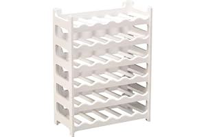 ARTECSIS Botellero Modular para Vino, estantería para Botellas, Capacidad para 36 Botellas, Color Blanco