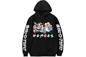 LKY STAR Anime Cosplay Hoody My Hero Academia Kapuzenpullover for Boys Girls MHA Casual Sweatshirt