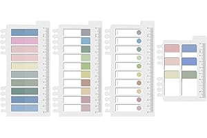 ‎VICLOON Vicloon Datei Index Tabs, 660 Stücke Haftstreifen, Selbstklebende Haftmarker, Page Marker Note Flags, Lesezeichen Noten, Repositionierbare für Seiten Oder Lesezeichen,10 Farben