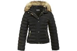 SS7 Women's Padded Winter Quilted Fur Parka Jacket, Sizes 8 to 16