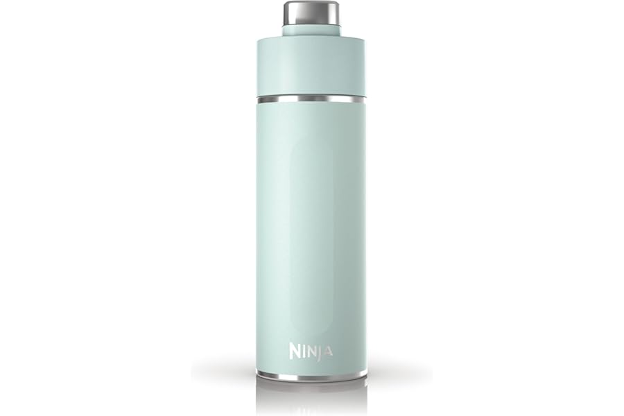 Ninja Thirsti Water Bottle and Flask 530 ML With Leak-Proof Lid, Designed For Carbonated, Hot & Cold Drinks, Ideal For Travel & Sports, Triple Insulated, Stainless Steel Bottle, Mint, DW1801EUUKMT