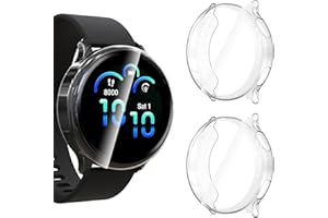 KIKISML 2 PCS Screen Protectors Compatible with Garmin Vivoactive 6, Full Protective Ultra Slim Soft TPU Case Cover Compatible with Garmin Vivoactive 6 (Clear, Clear)
