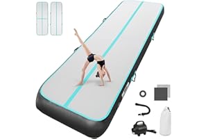 AIRTRACK MATTE Nadmuchiwana mata gimnastyczna 10 cm / 20 cm wysokości, 3 m / 4 m / 5 m / 6 m/7 m / 8 m/9 m/10 m / 11 m / 12 m nadmuchiwana mata gimnastyczna z pompką powietrzną