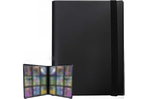 KAHEIGN 9-Pocket Trading Card Album, 432 Pockets PU Leather Card Folder Card Binder Holder Album with Elastic Strap for Pkmon Yu-Gi-Oh Sports Game Cards Collect