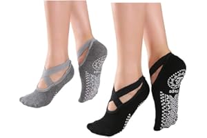 Alitopo Non Slip Yoga Socks for Women, Anti-skid Pilates Socks Ladies Ballet Socks with Grips Barre Socks UK 2.5-6.5