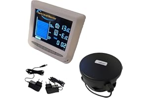 TKSTAR Indicateur Numérique de Niveau d'Eau Sans Fil - Capteur à Ultrasons pour Réservoir d'Huile de Chauffage et d'Eau - Portée de 100 m - Avec Écran