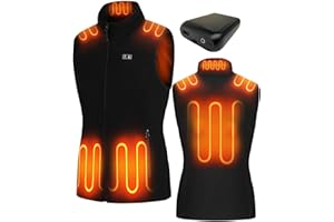 ACCNUO Gilet chauffant Femme avec batterie incluse, Veste Chauffante Femme, 7.4V 16000mAh