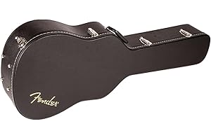 Fender Flat-Top Dreadnought Acoustic Guitar Case Custodia In Legno Per Chitarra Acustica - Colore Nero