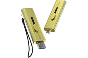 OSCOO 512GB Portable SSD, USB 3.2 Gen 2 External Solid State Drive, Up to 1100MB/s, Dual USB-C & USB-A Ports, Push-Pull Design, Compatible with iPhone 15/16, Android, Mac, Windows