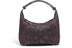 TNDCKP Luxueux sac besace en daim - Sac à bandoulière en cuir tissé avec intérieur spacieux