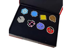 YUANstore Anwendbar für Pocket Monster Generation 1–6 Gym Badge Collection Box, Spielsammlung Set mit 8 Stück, Geschenk für Jungen und Mädchen