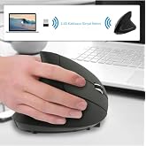 Oyuncu Mouse Bilek Destekli Ergonomik Kablosuz Dikey Mouse Vertical Gamer Mouse Fare Siyah