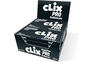 CLIX PRO Energy & Focus gum | Chicle grageado sin azúcar sabor menta PENSADO PARA GAMERS. Te aporta energía y te ayuda a entrar en "LA ZONA" | 8 paquetes de 10 chicles, total 80 unidades