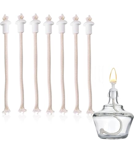 Stoppini Per Lampade A Olio - 7 Pezzi In Ceramica E Cotone | Per Bottiglie Di Vino E Lampade | Facili Da Usare - Foto 6