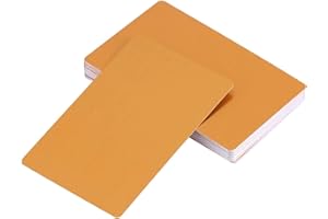 TYENAZA 50 sztuk grube 0.22mm sublimacyjne metalowe wizytówki puste do druku atramentowego karta wodoodporna karta identyfikacyjna ze stopu aluminium wizytówka bez chipa do drukarki(YELLOW)