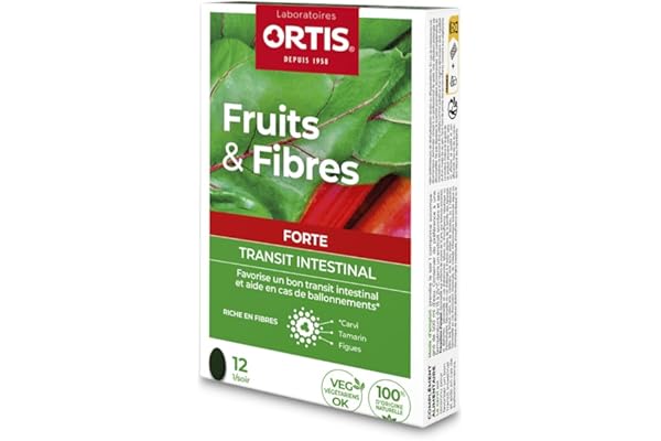 ORTIS 40061173 Fruits&Fibres Forte Transit itestinal 12 Comprimés