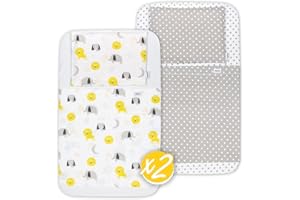 FlyIdeas Juego 8 Pza Sabanas Minicuna Colecho Next2Me 50x83cm, 100% Algodon Certif. con 2 Sabanas Bajeras 2 Protectores Colchon Impermeables 2 Sabanas Encimera y 2 Fundas de Almohada