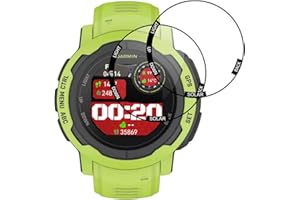 IQSHIELD Verre Trempé pour Garmin Instinct 2/ Instinct 2 solar, Haut Définition Protection écran, Vitre Protection de Anti Rayures, 3D Couverture Complète, Sensible au Toucher, Sans Bulles- 2 Pièces