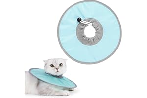 NIYATA Collarette Morbido e Regolabile per Gatto - Collarette in Schiuma Pieghevole, Elisabettiano per Recupero Gatti, Cuccioli, Piccoli Cani (Verde)